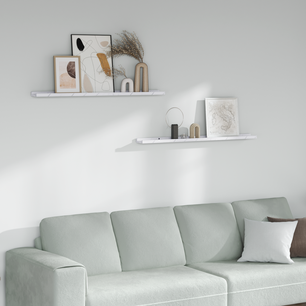 Wall Shelf 2 Pcs Engineered Wood