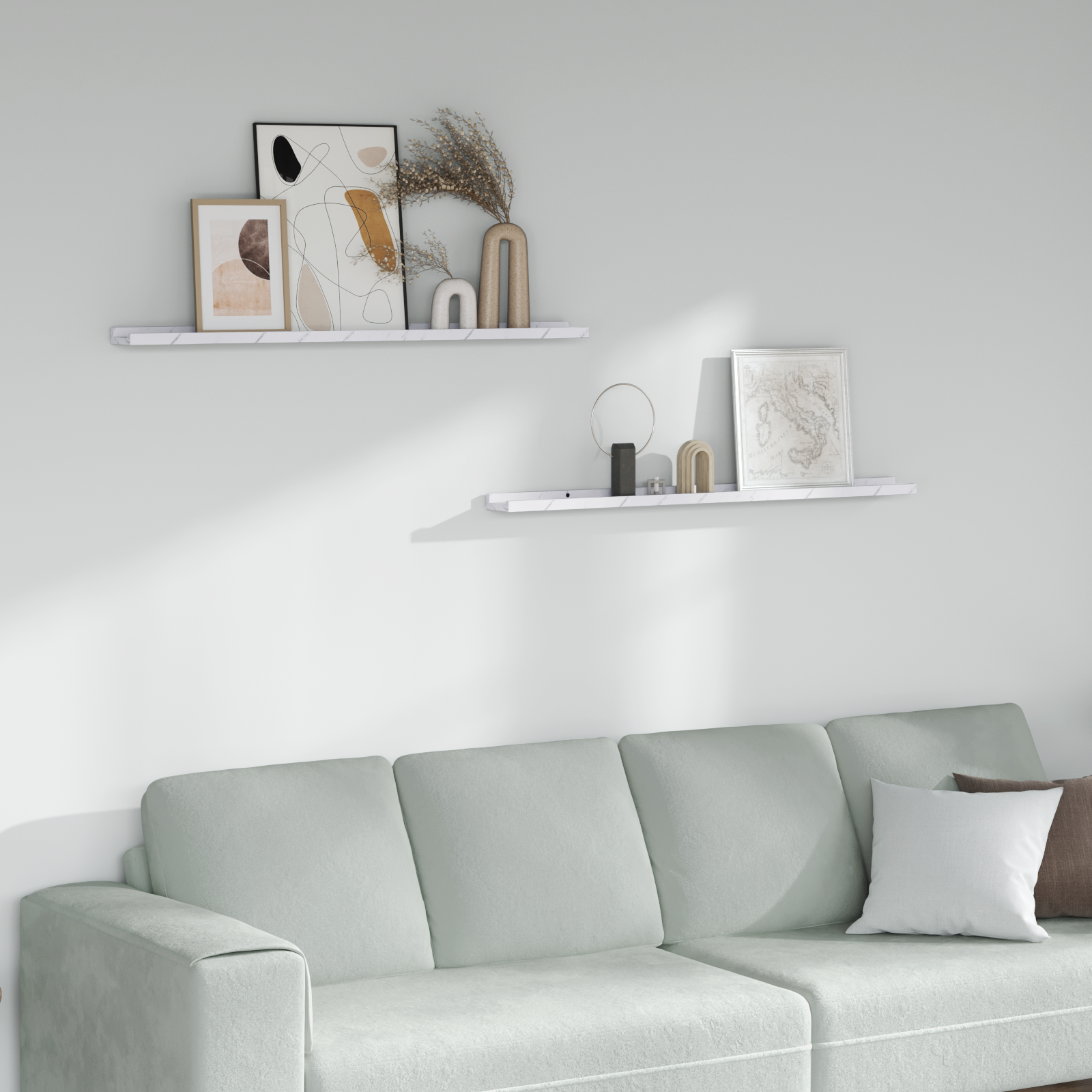 Wall Shelf 2 Pcs Engineered Wood