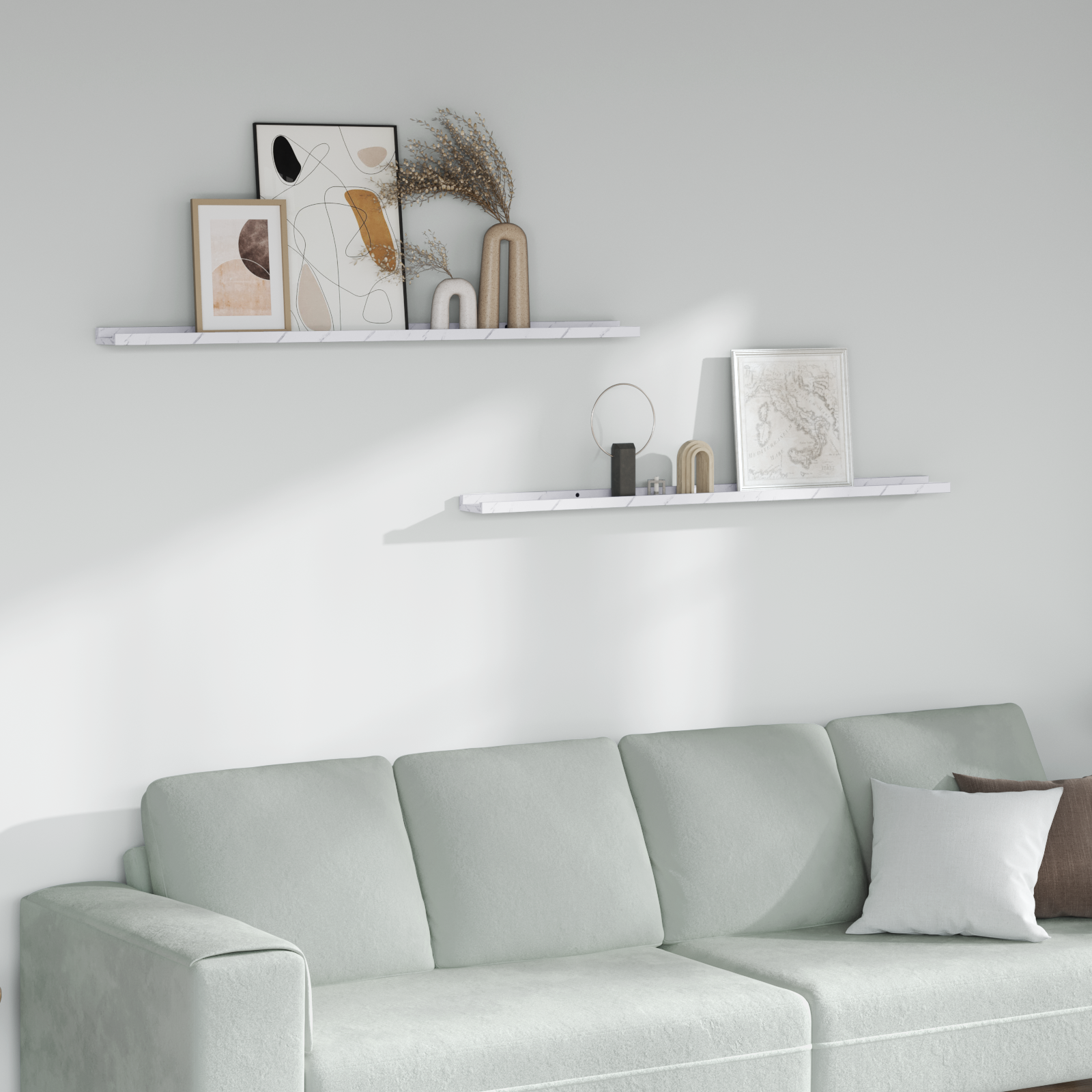 Wall Shelf 2 Pcs Engineered Wood