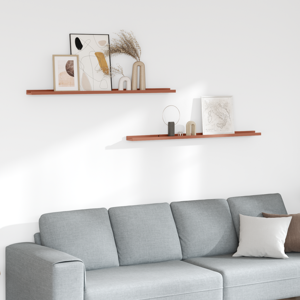 Wall Shelf With Shelf 2 Pcs Enginee Wood