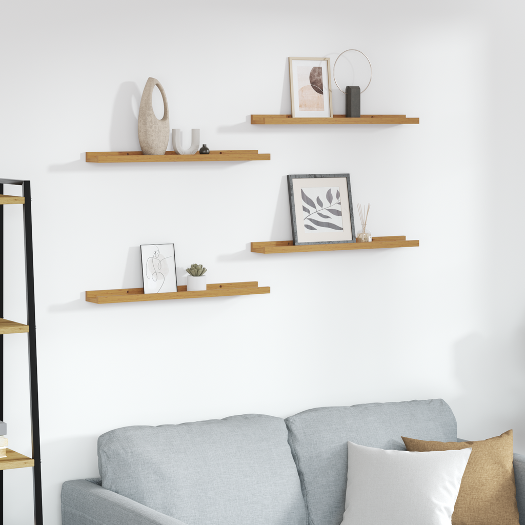 Wall Shelf With Shelf 4 Pcs Engineered Wood