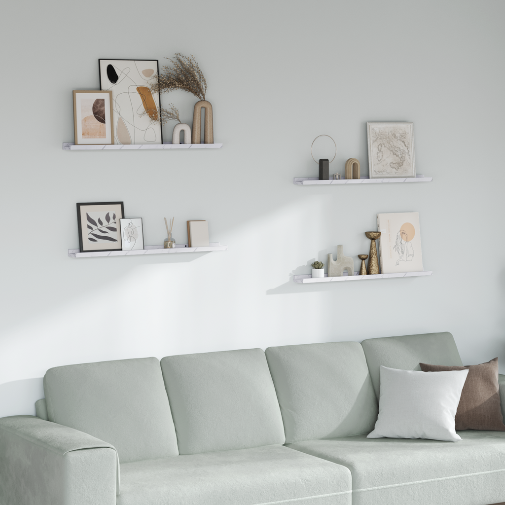 Wall Shelf 4 Pcs Engineered Wood