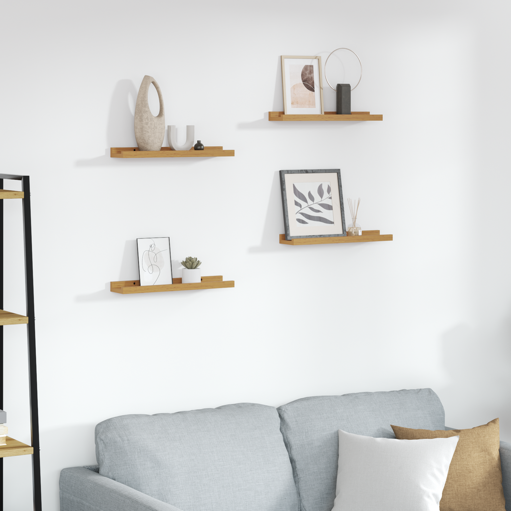 Wall Shelf With Shelf 4 Pcs Engineered Wood