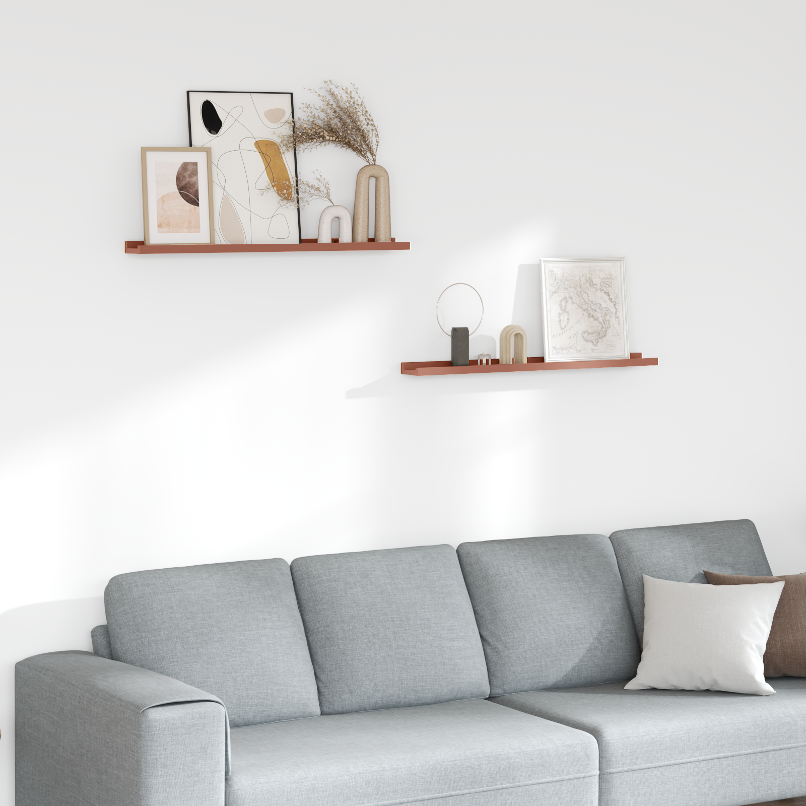 Wall Shelf With Shelf 2 Pcs Enginee Wood