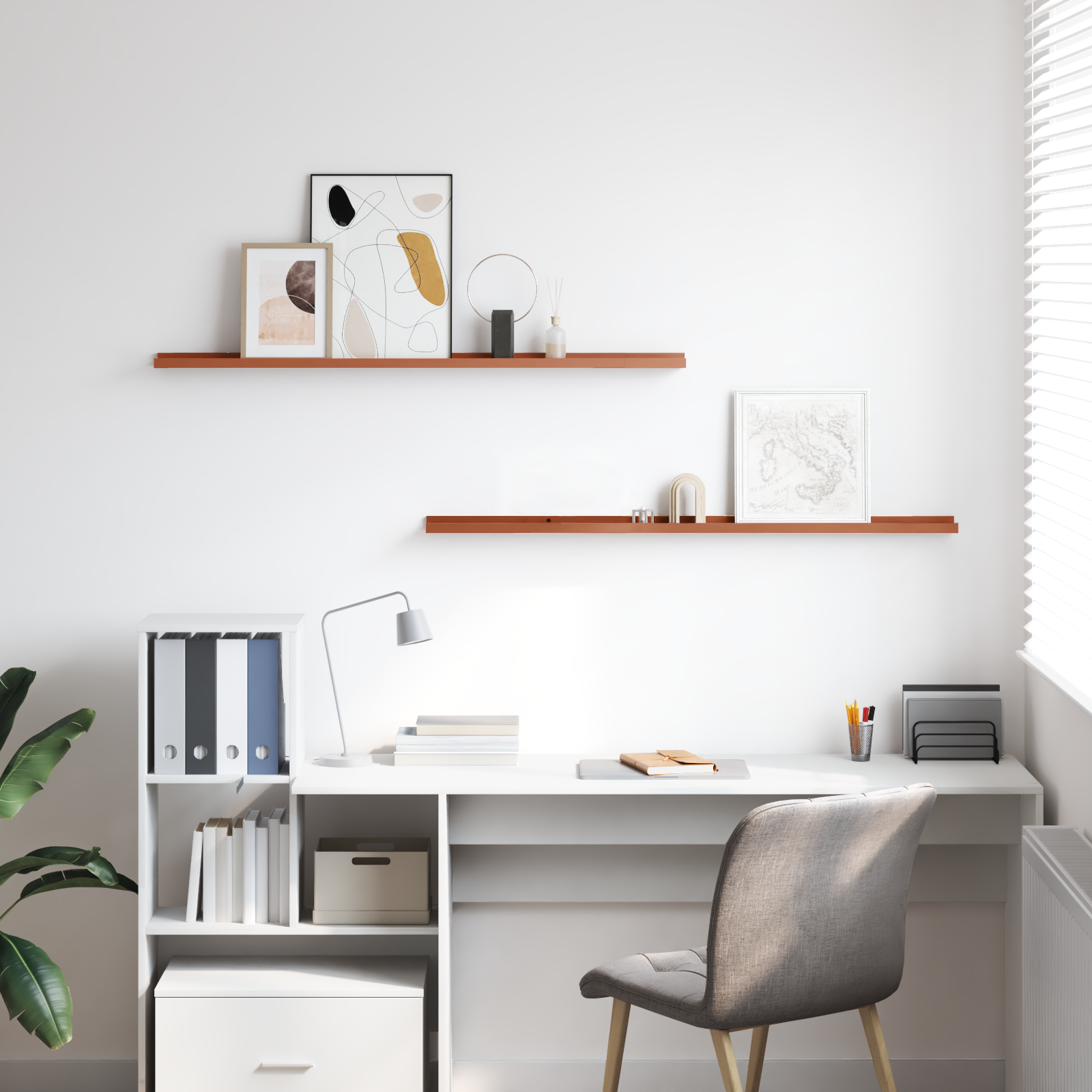 Wall Shelf With Shelf 2 Pcs Enginee Wood