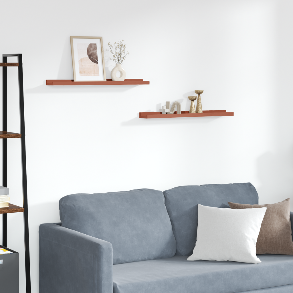 Wall Shelf With Shelf 2 Pcs Enginee Wood