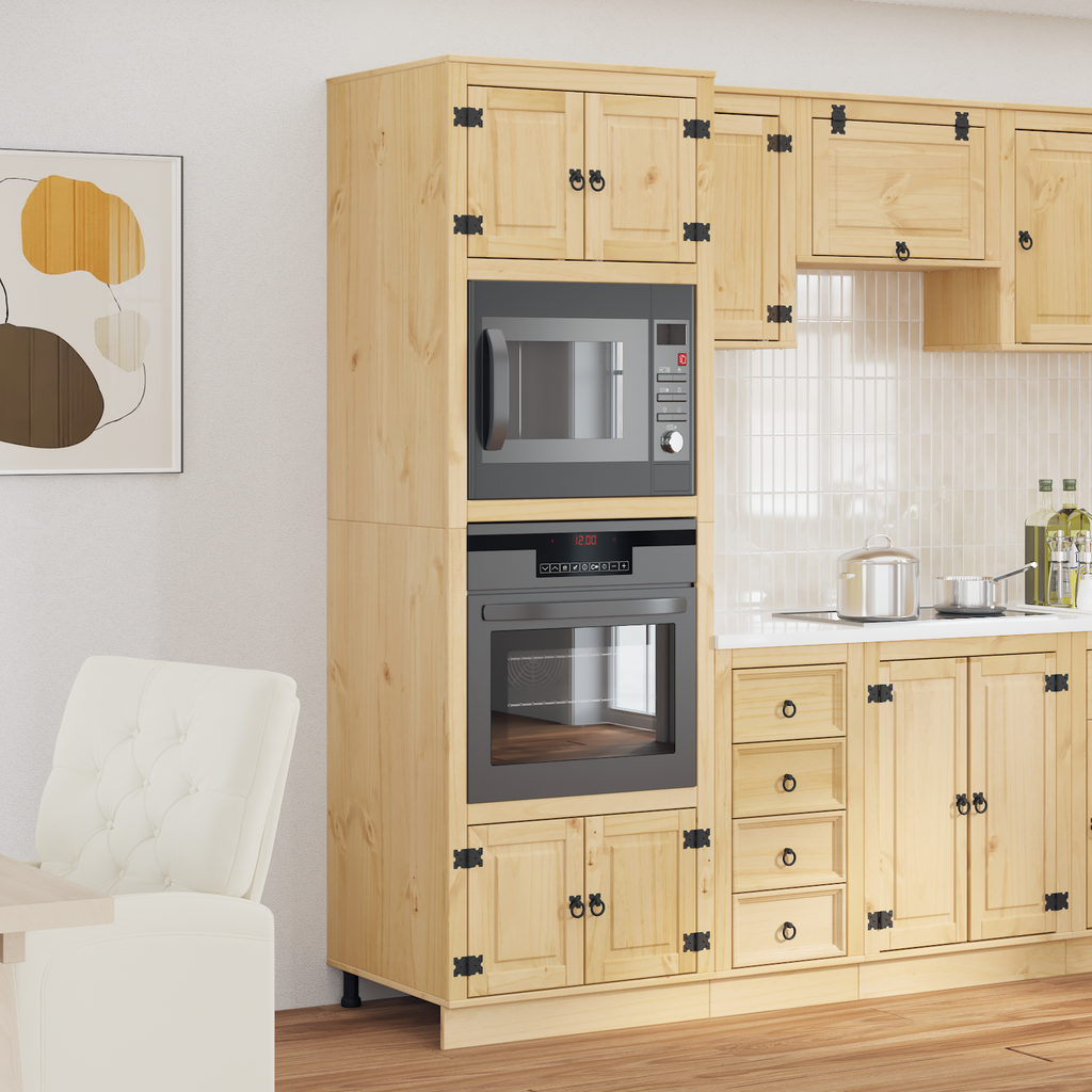 Cabinet Ski 66 X 58 X 207 Cm Solid Pine Wood