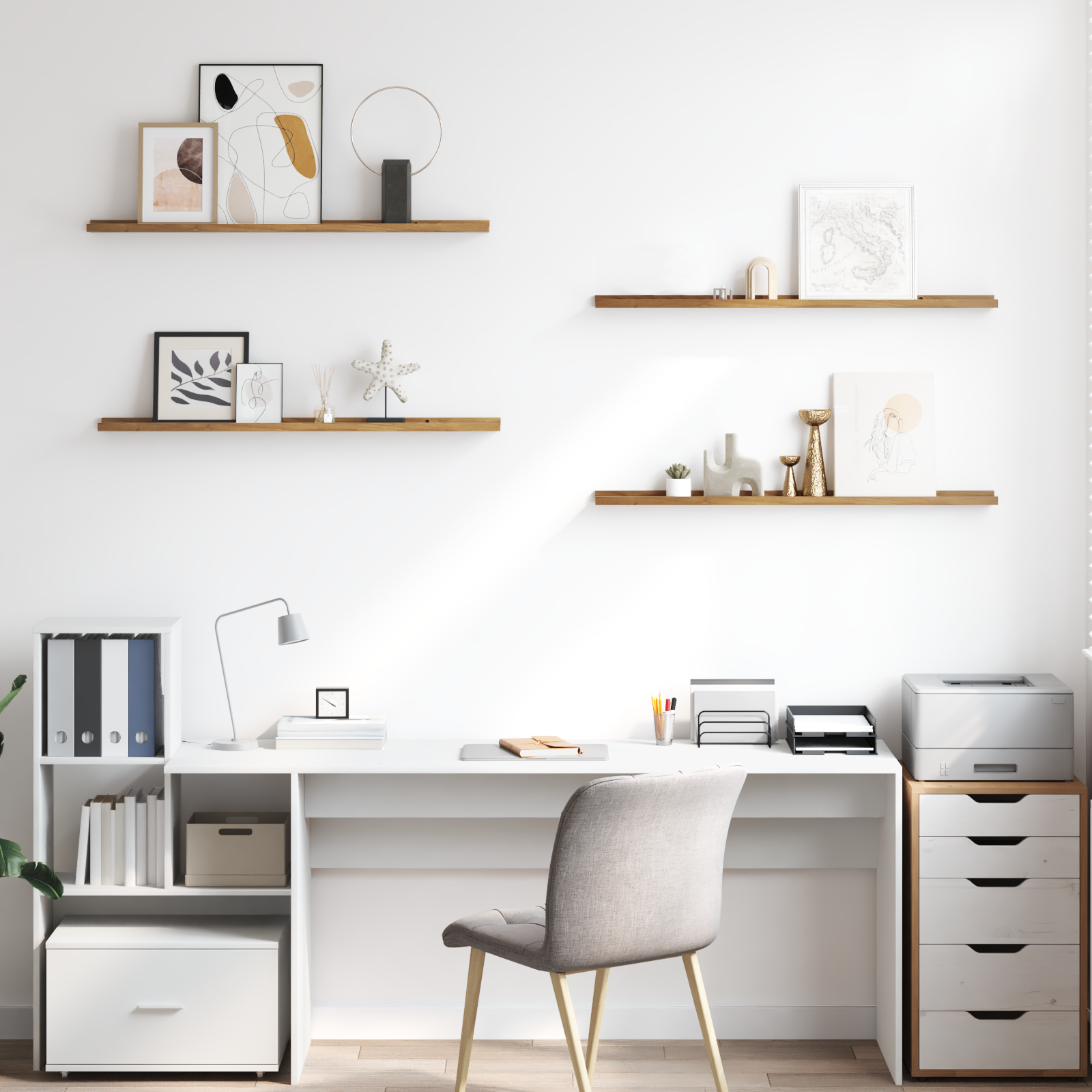 Wall Shelf 4 Pcs Engineered Wood