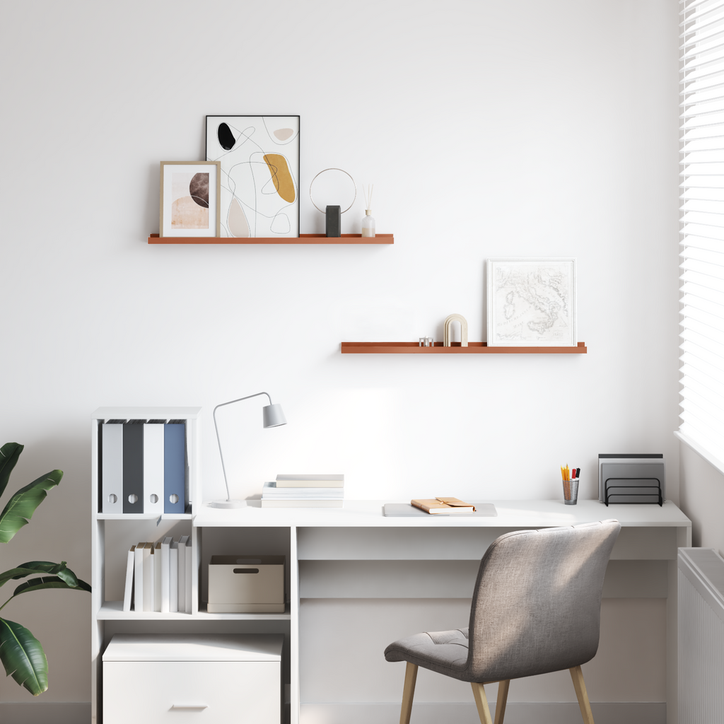 Wall Shelf With Shelf 2 Pcs Enginee Wood