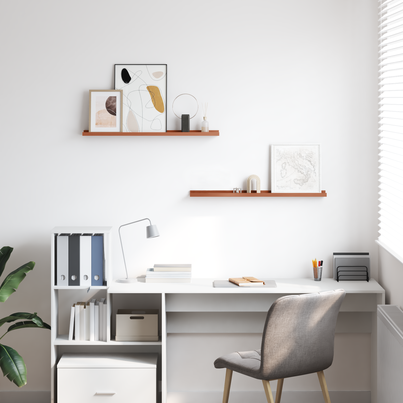 Wall Shelf With Shelf 2 Pcs Enginee Wood