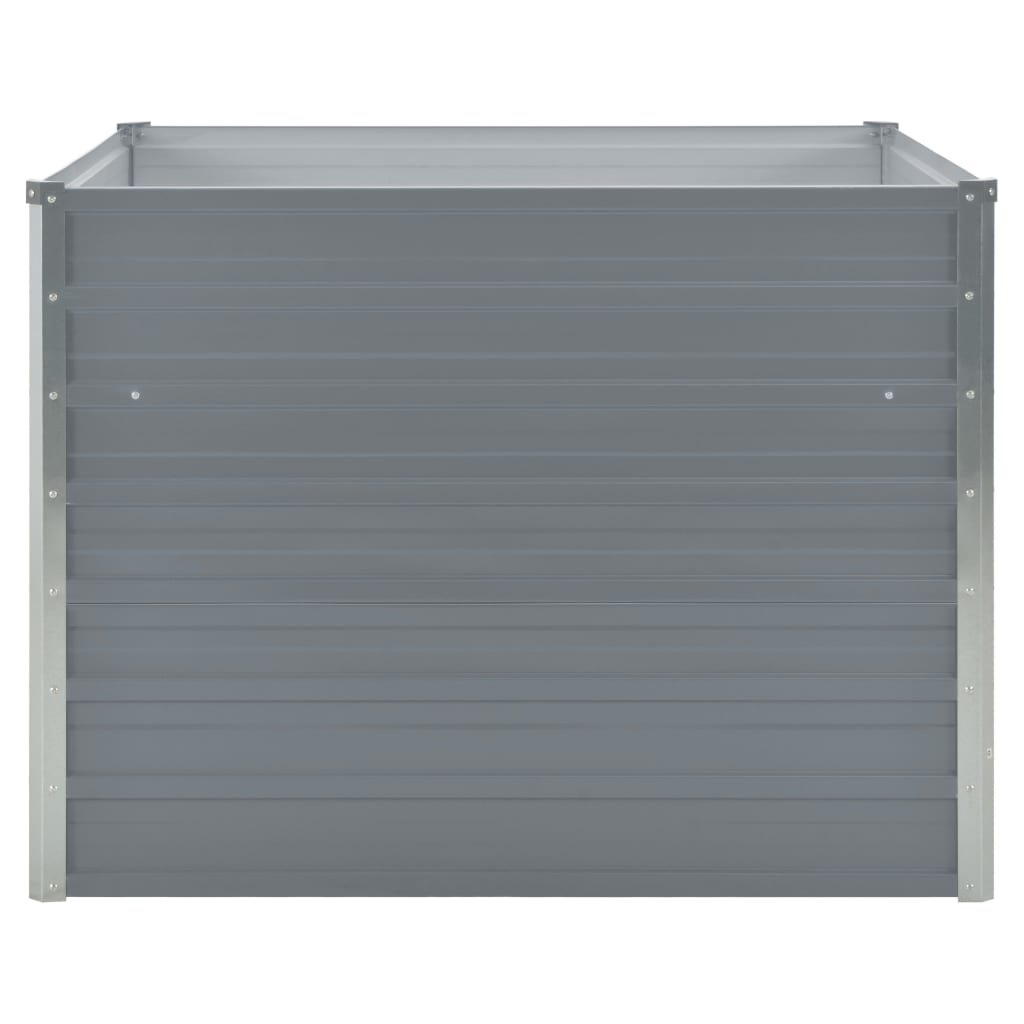 Raised Garden Bed 100X100X77 Cm Galvanised Steel