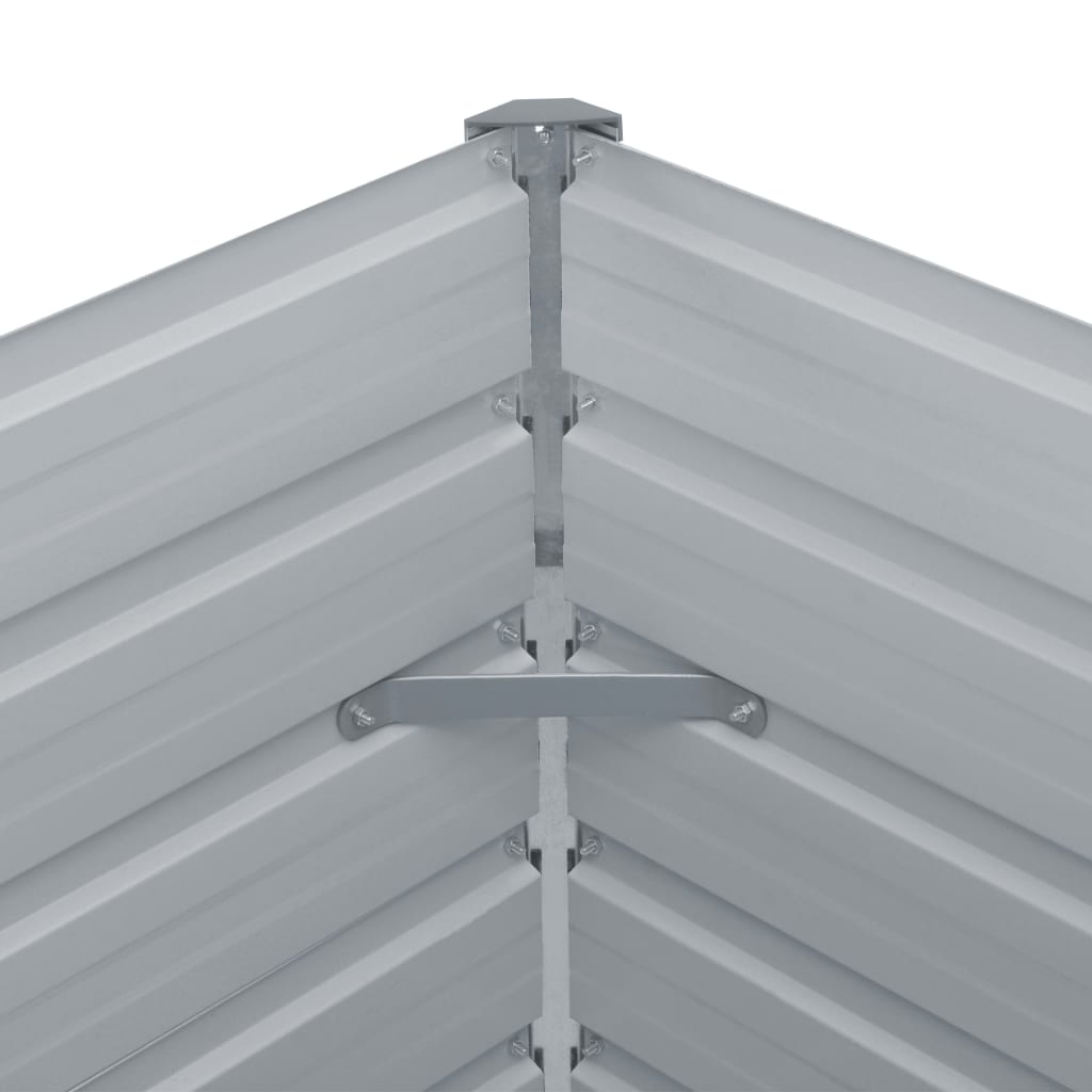 Raised Garden Bed 100X100X77 Cm Galvanised Steel