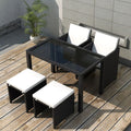 13 Piece Outdoor Dining Set With Cushions Poly Rattan