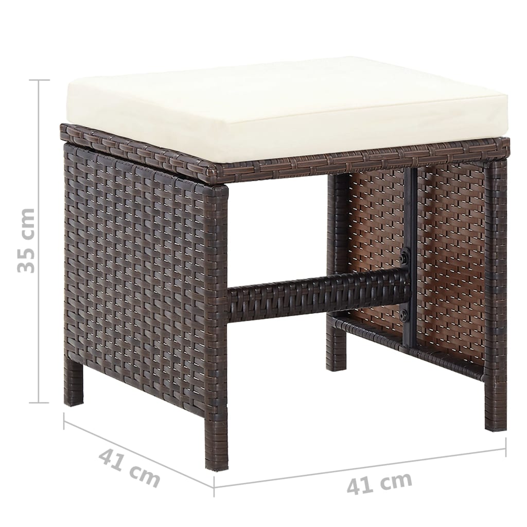 13 Piece Outdoor Dining Set With Cushions Poly Rattan