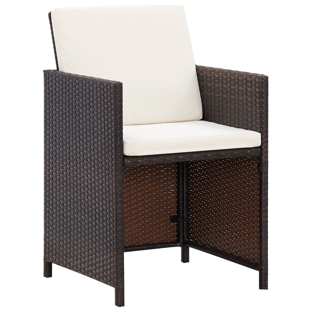 13 Piece Outdoor Dining Set With Cushions Poly Rattan