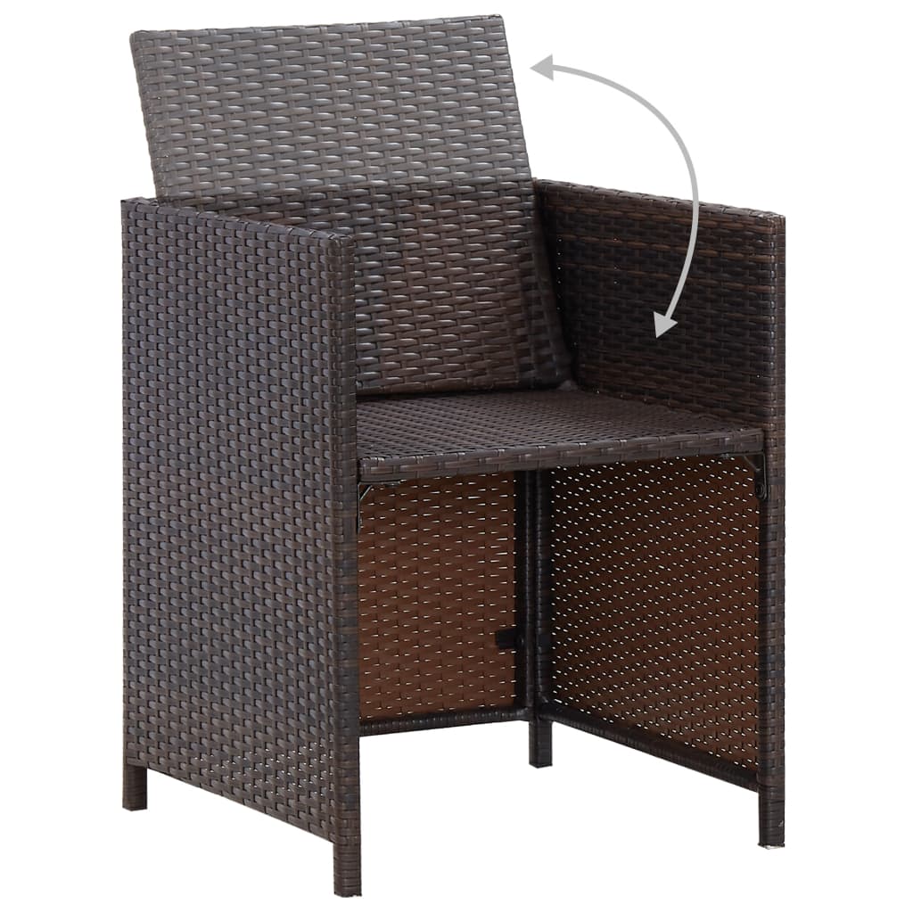 13 Piece Outdoor Dining Set With Cushions Poly Rattan