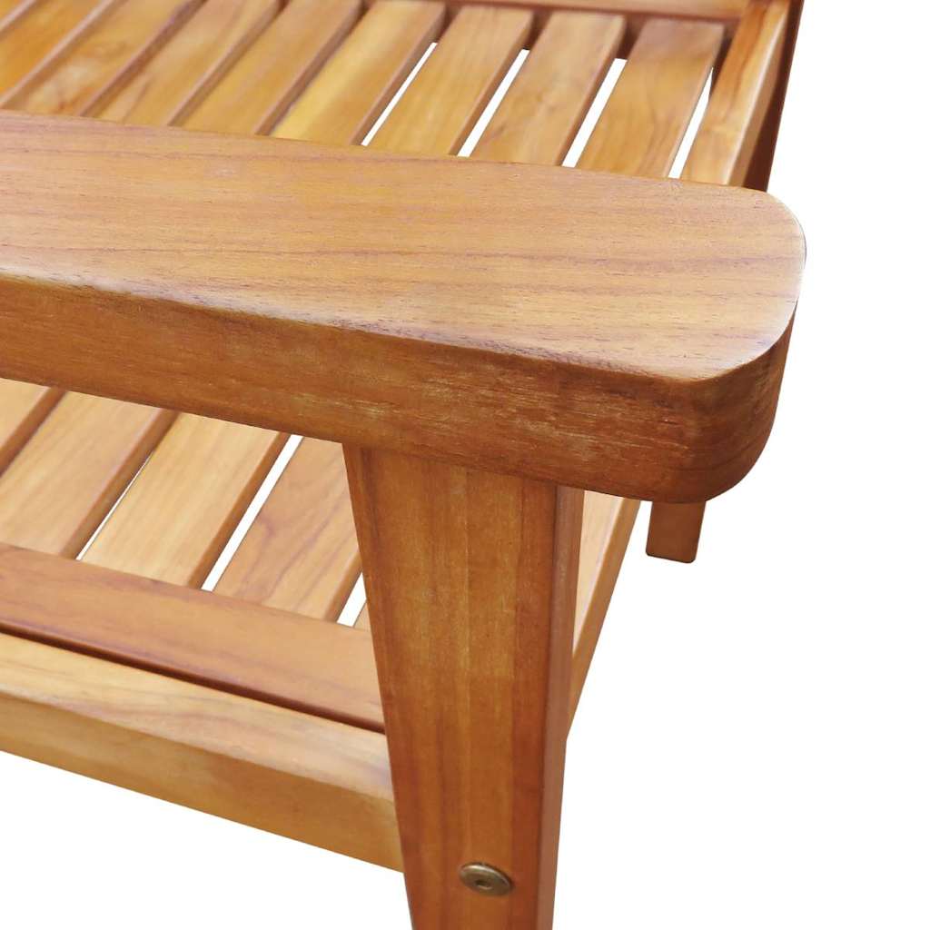 Outdoor Furniture Set 7 Piece Dining Solid Acacia Wood brown grey 140 cm