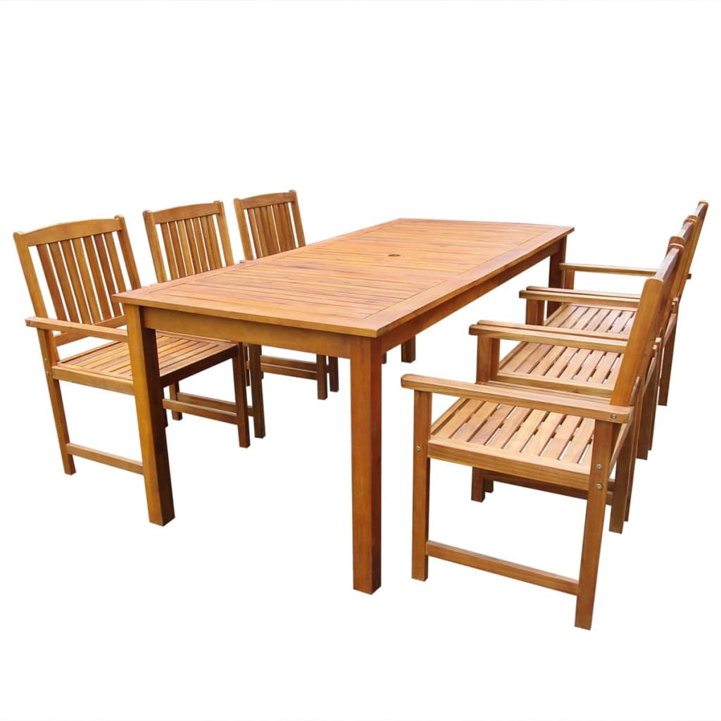 5 Piece Outdoor Dining Set Solid Acacia Wood