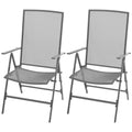 Folding Mesh Chairs 4 Pcs Steel