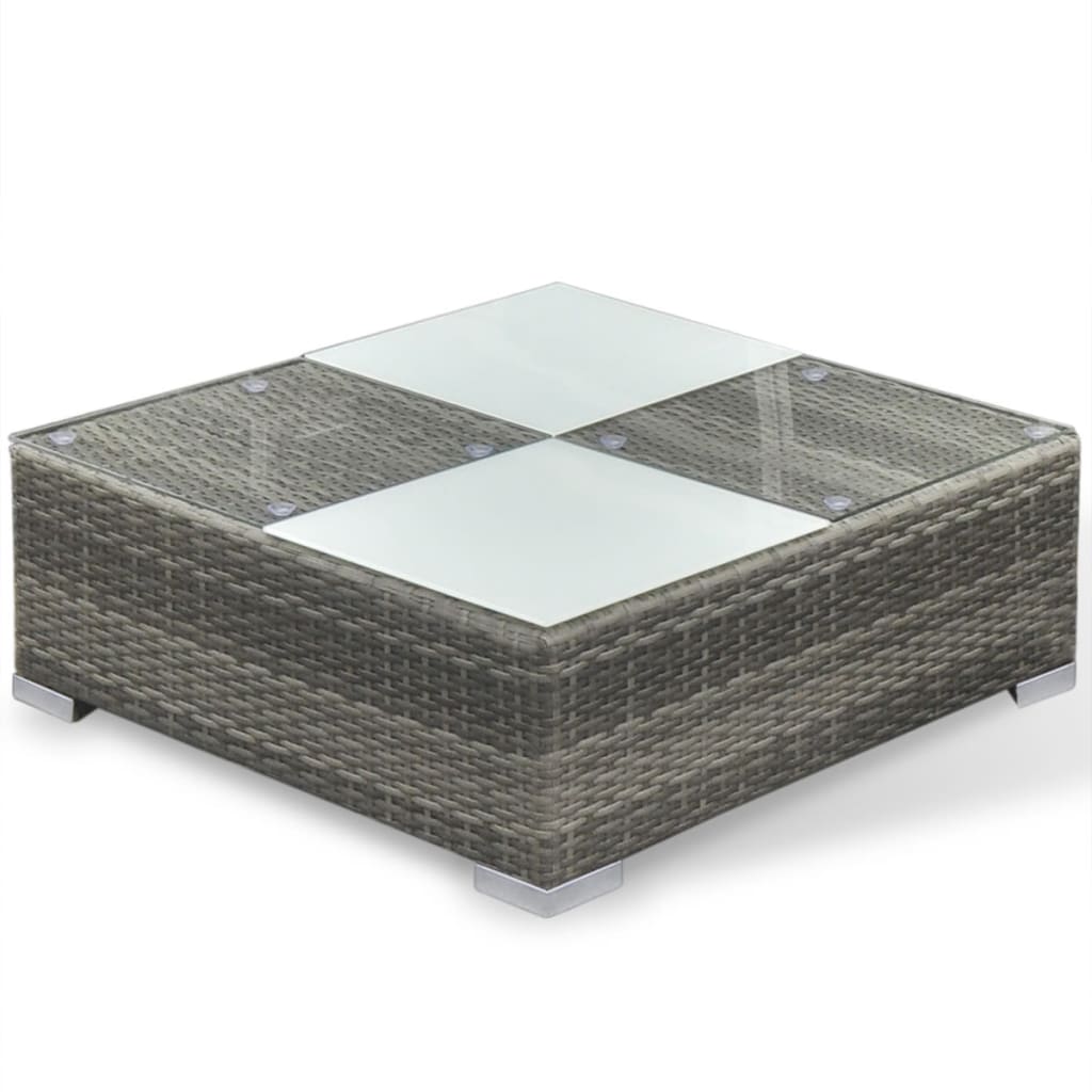 6 Piece Garden Lounge Set With Cushions Poly Rattan