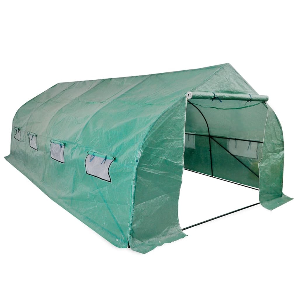 Portable Polytunnel Greenhouse Steel Frame Walk-In 18 M²