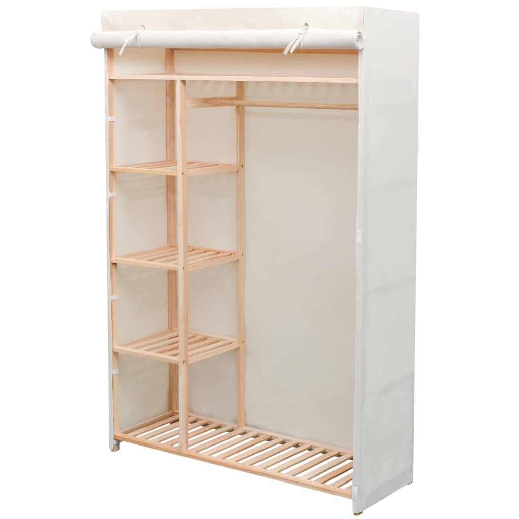 Wardrobe Fabric And Pinewood 110X40X170 Cm