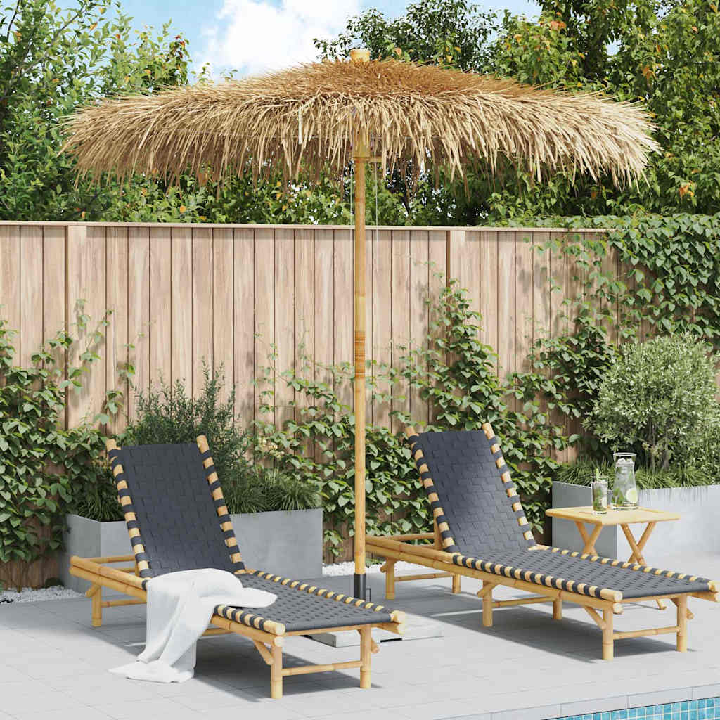 Bamboo Garden Parasol With Banana Leaf Roof