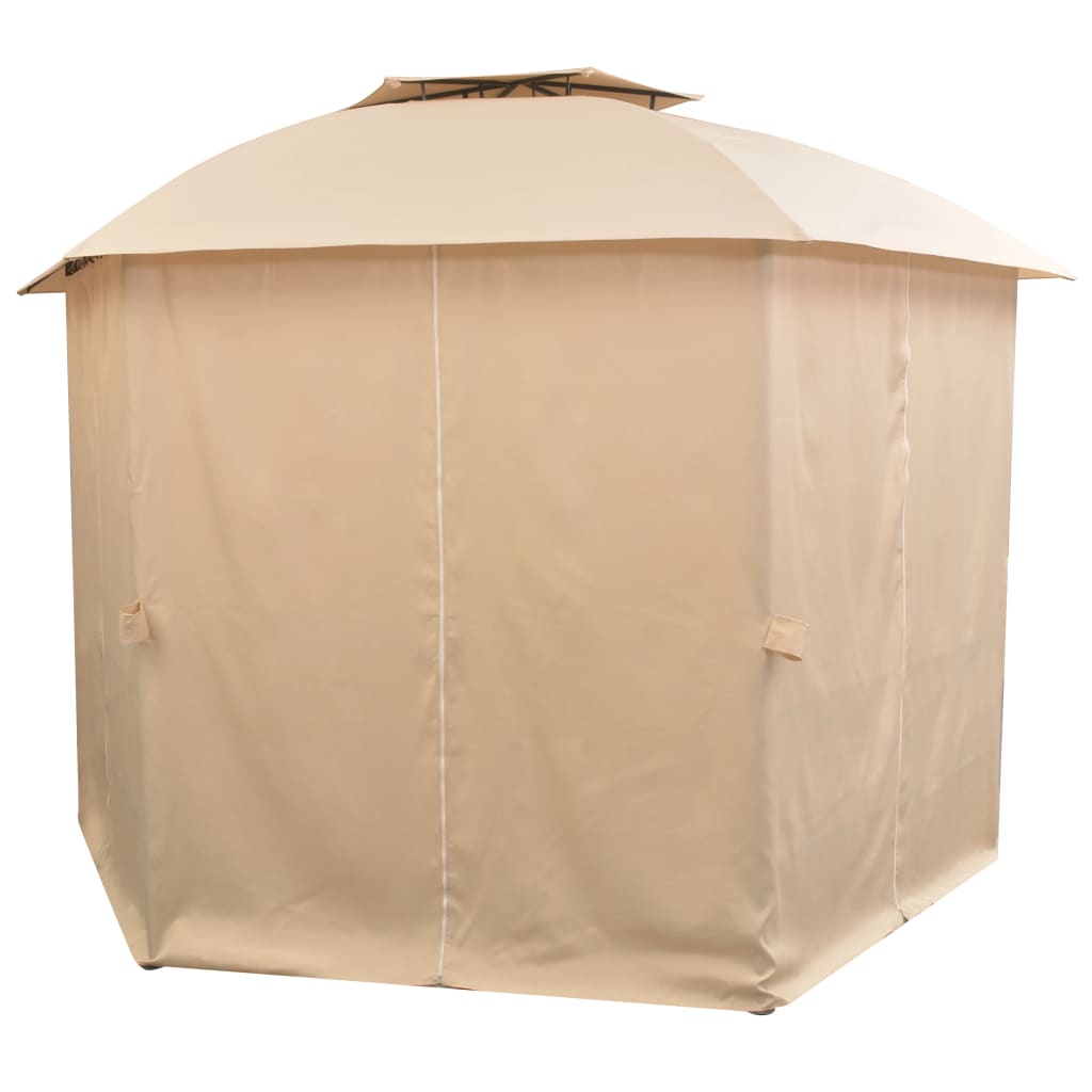 Garden Marquee Pavilion Tent With Curtains Hexagonal 360X265 Cm