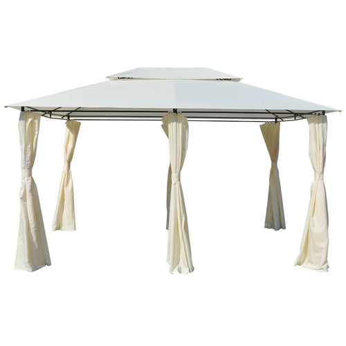 Garden Marquee With Curtains 4X3 M White