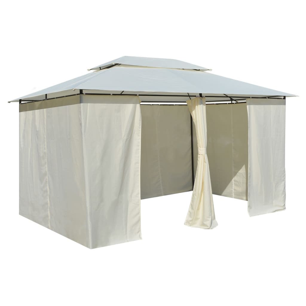 Garden Marquee With Curtains 4X3 M White