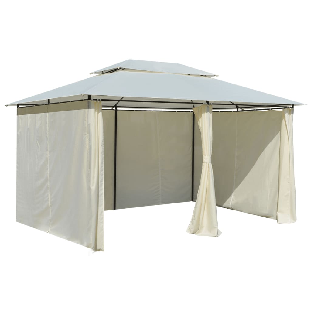 Garden Marquee With Curtains 4X3 M White