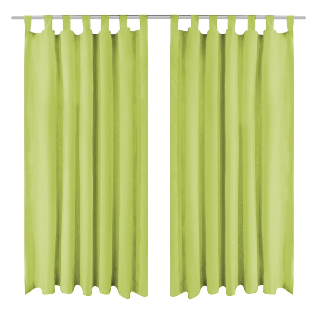 2 Pcs Micro-Satin Curtains With Loops 140 X