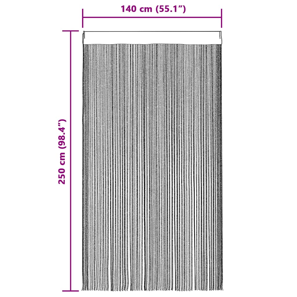 String Curtains 2 Pcs 140X250 Cm