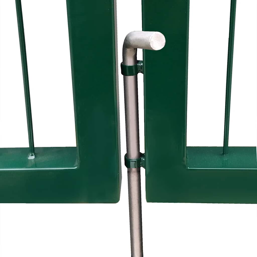 Garden Gate Green Steel Mesh 350cm Wide Lockable Fence Keys anthracite 6 cm