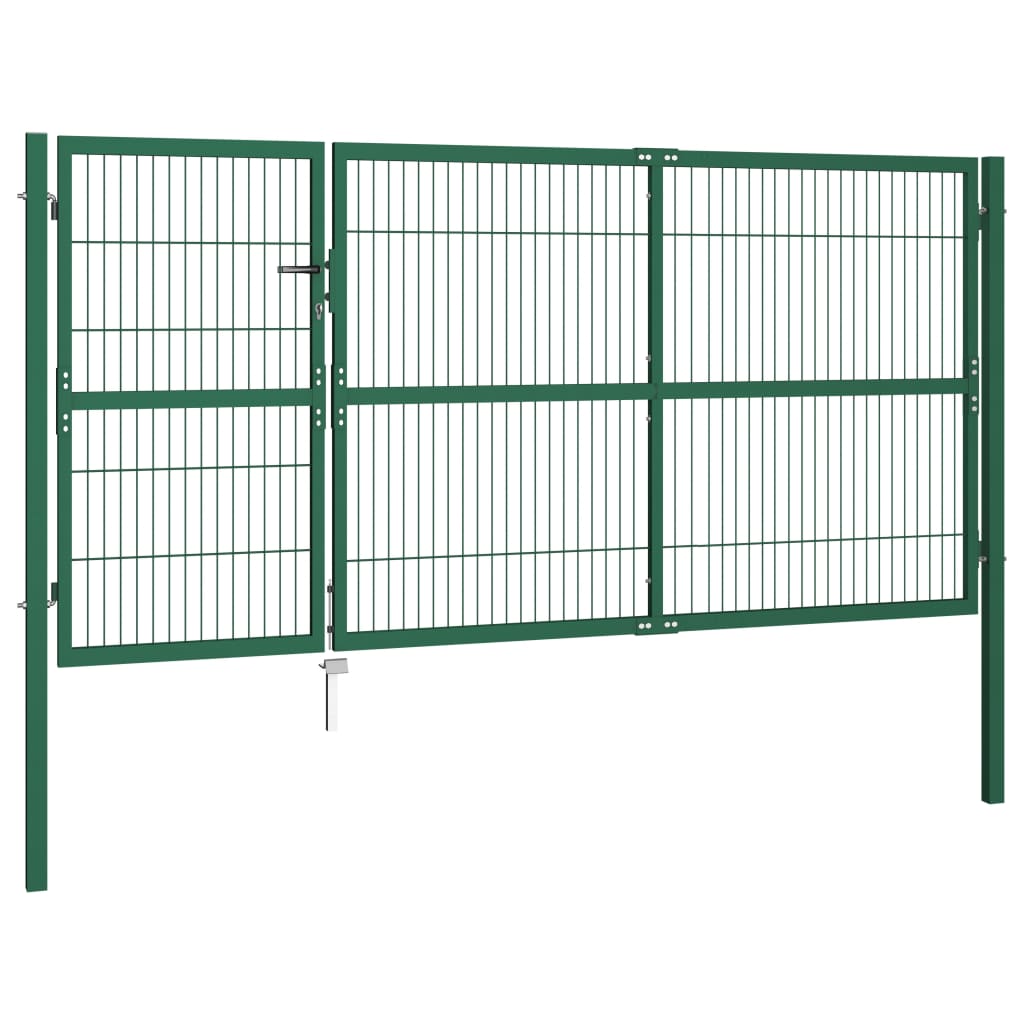 Garden Fence Gate With Posts Steel