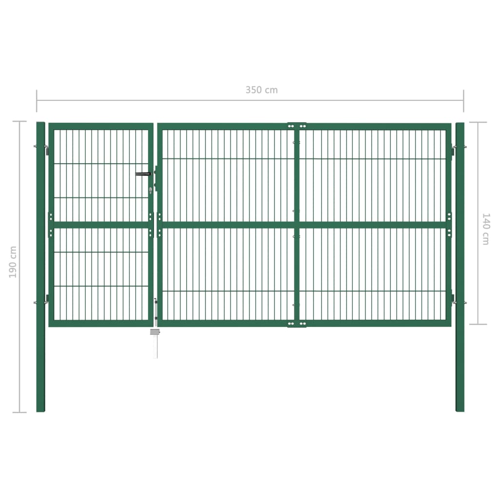Garden Fence Gate With Posts Steel