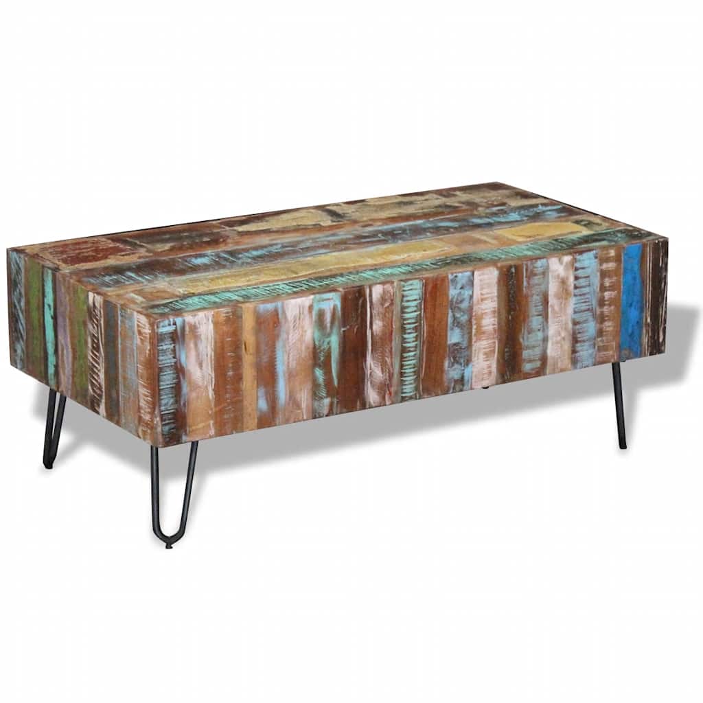 Coffee Table Solid Reclaimed Wood 100X50X38 Cm