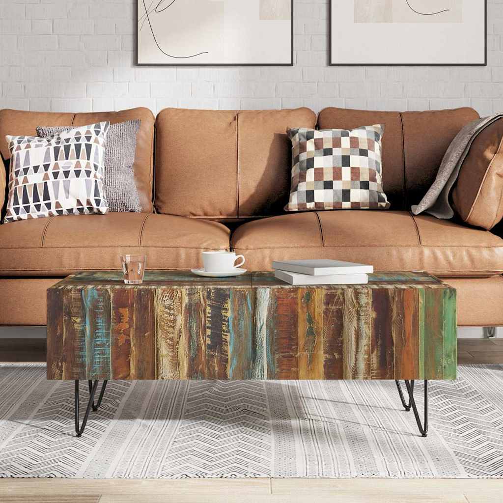 Coffee Table Solid Reclaimed Wood 100X50X38 Cm