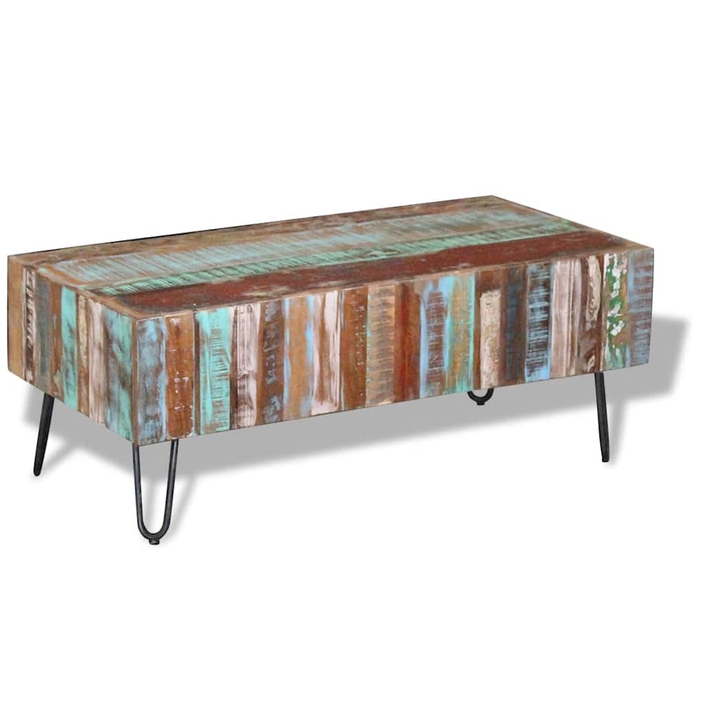 Coffee Table Solid Reclaimed Wood 100X50X38 Cm