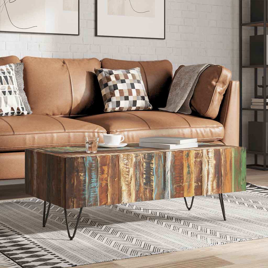 Coffee Table Solid Reclaimed Wood 100X50X38 Cm