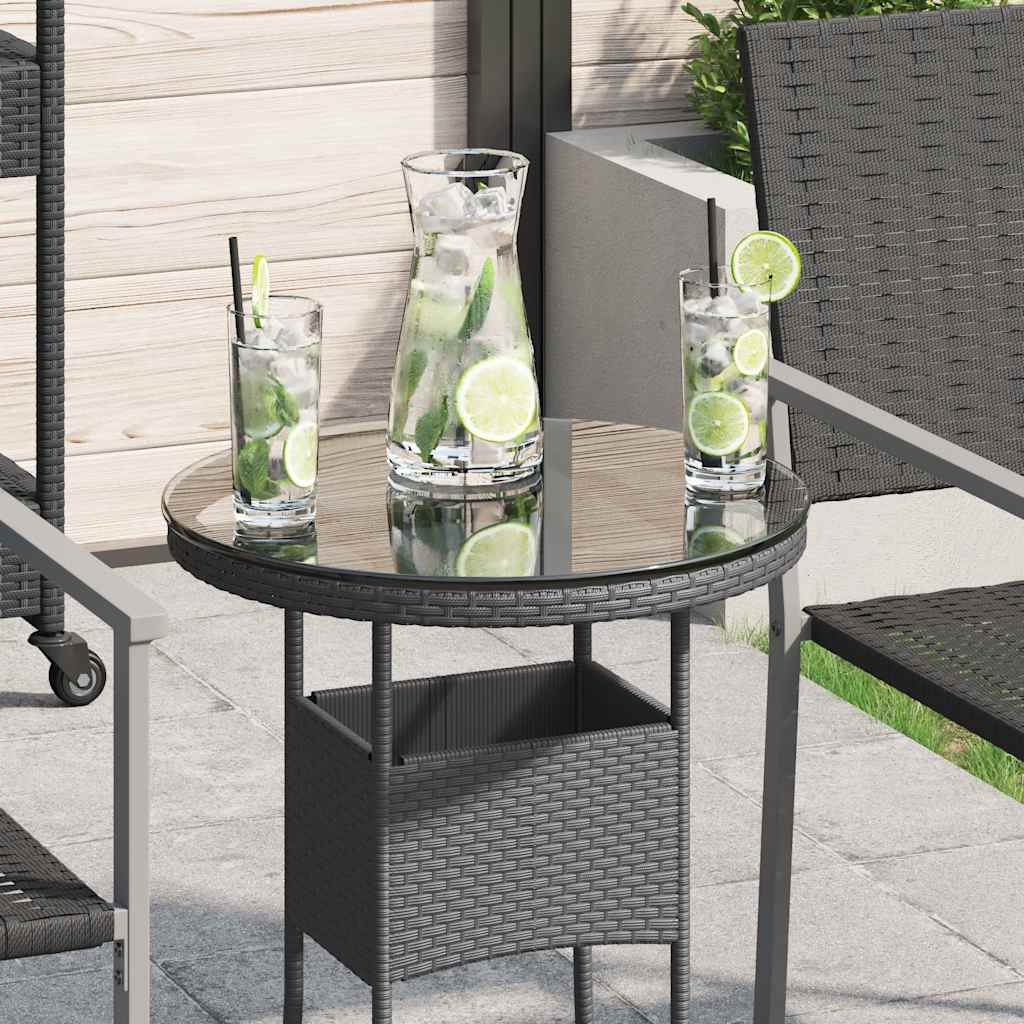 Table Top Black 6 Mm Tempered Glass With Marble Design