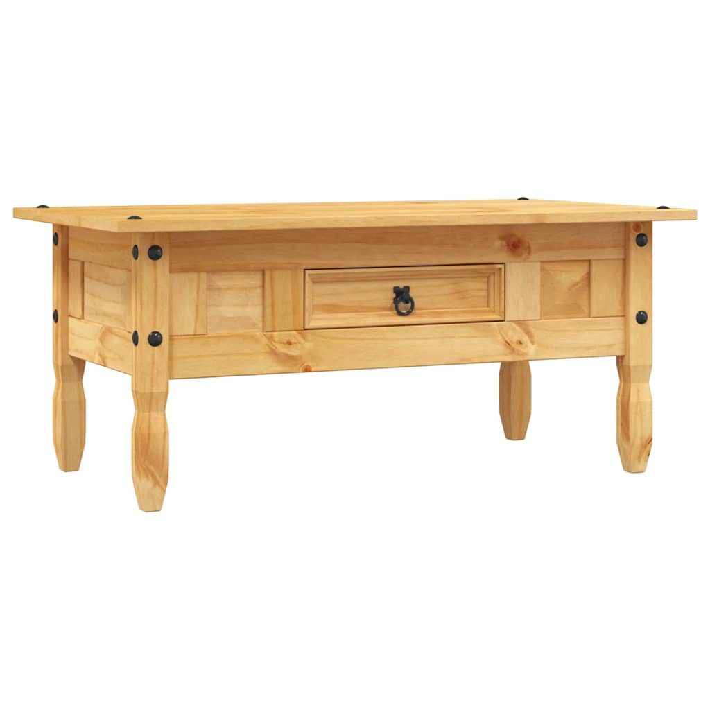 Coffee Table Mexican Pine Corona Range 100X55X44 Cm white brown grey 100 cm