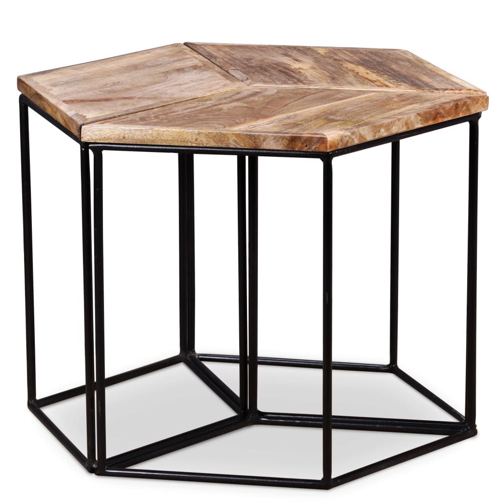 Coffee Table Solid Mango Wood 56X48X40 Cm