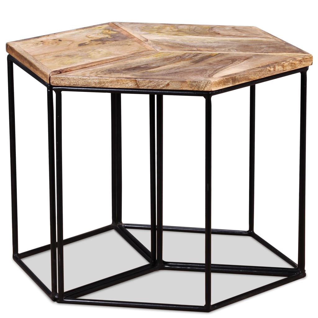 Coffee Table Solid Mango Wood 56X48X40 Cm