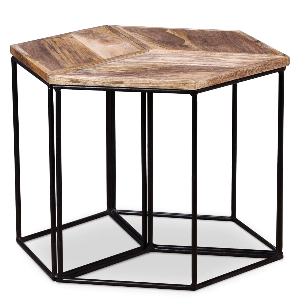 Coffee Table Solid Mango Wood 56X48X40 Cm