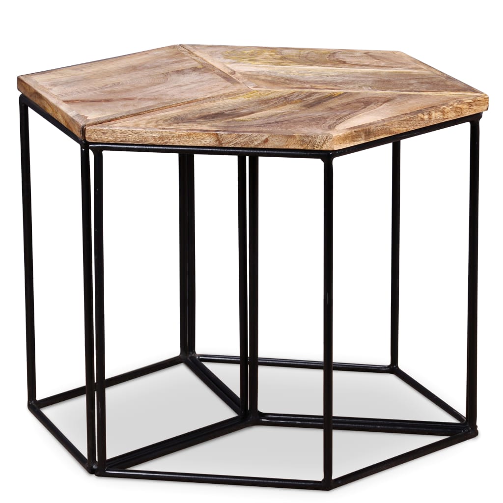 Coffee Table Solid Mango Wood 56X48X40 Cm