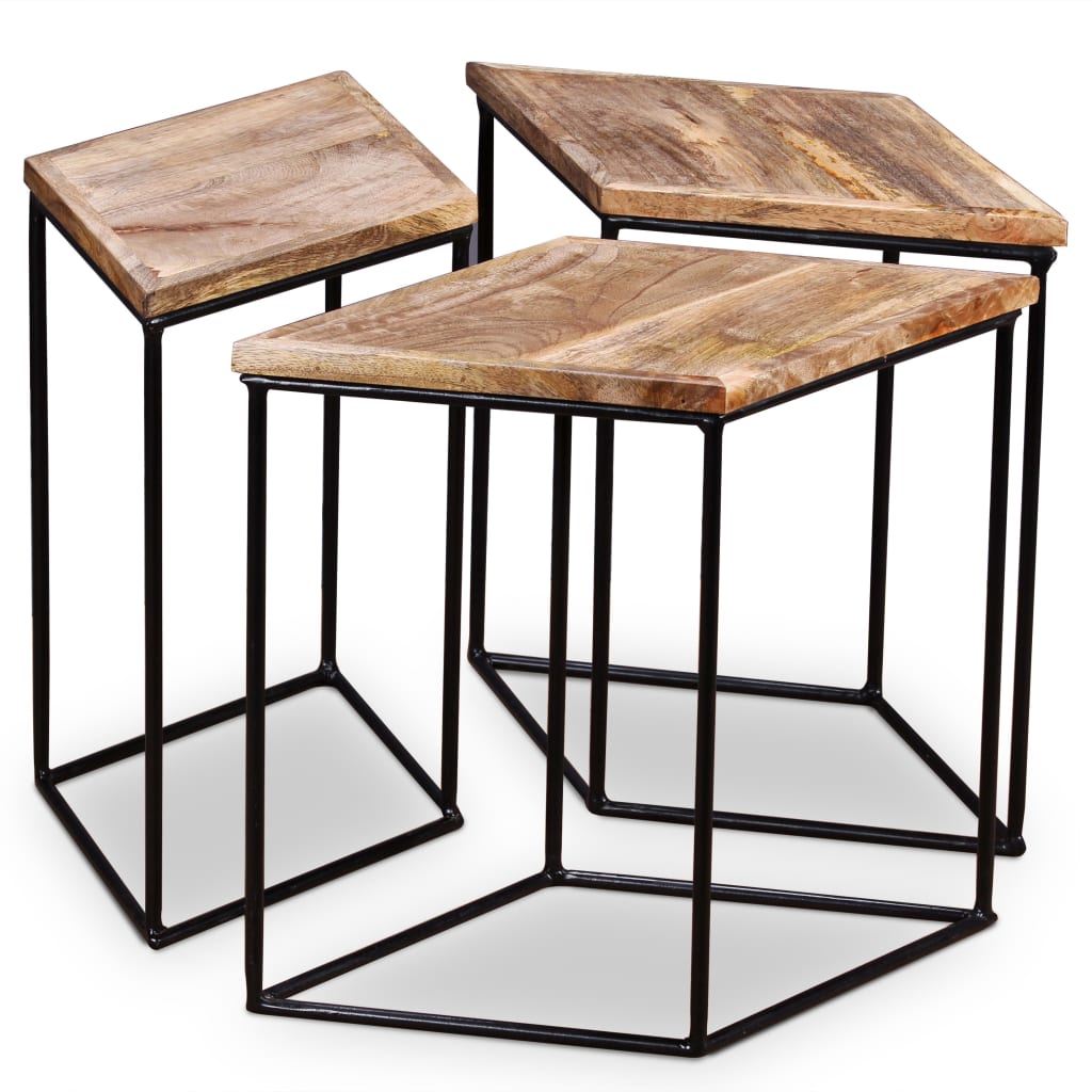 Coffee Table Solid Mango Wood 56X48X40 Cm
