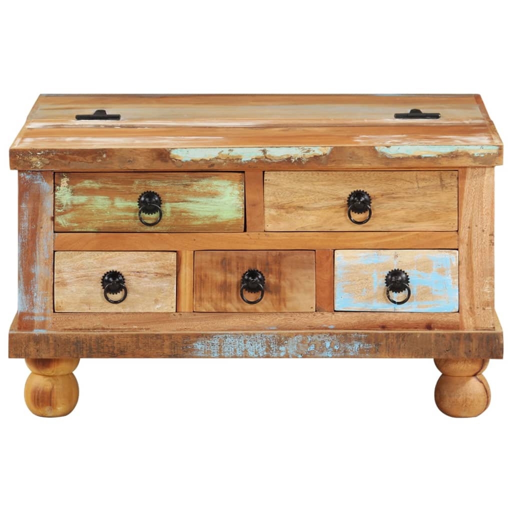 Coffee Table Reclaimed Wood 70X70X38 Cm