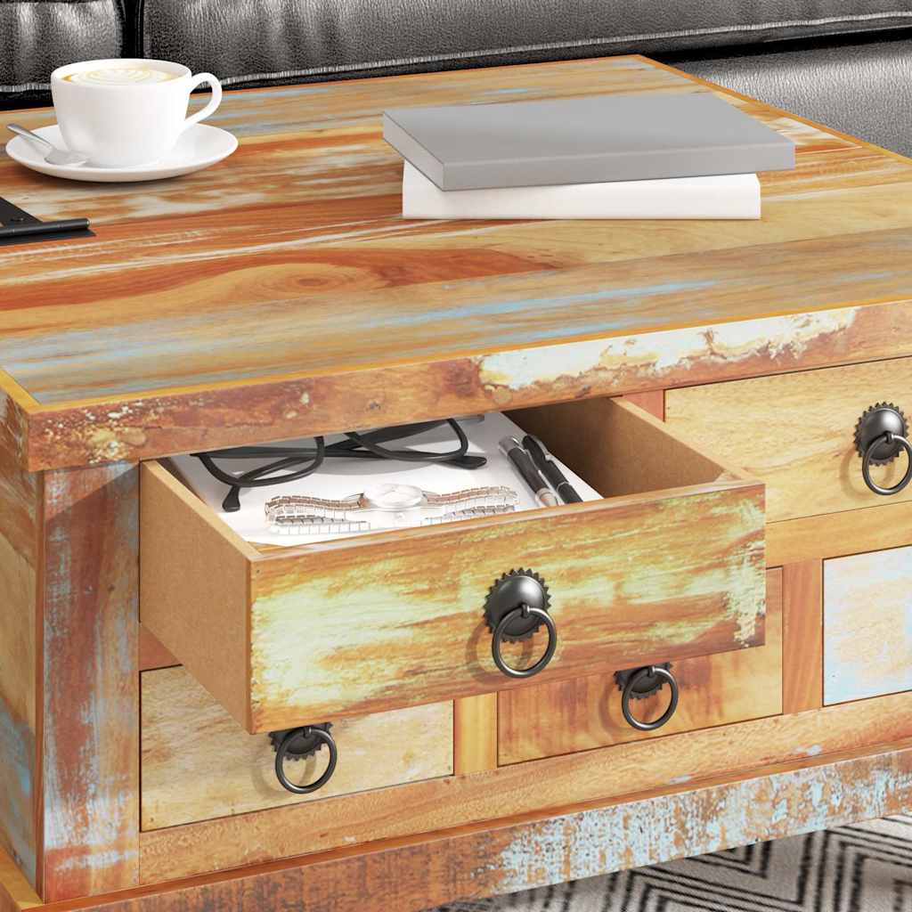 Coffee Table Reclaimed Wood 70X70X38 Cm