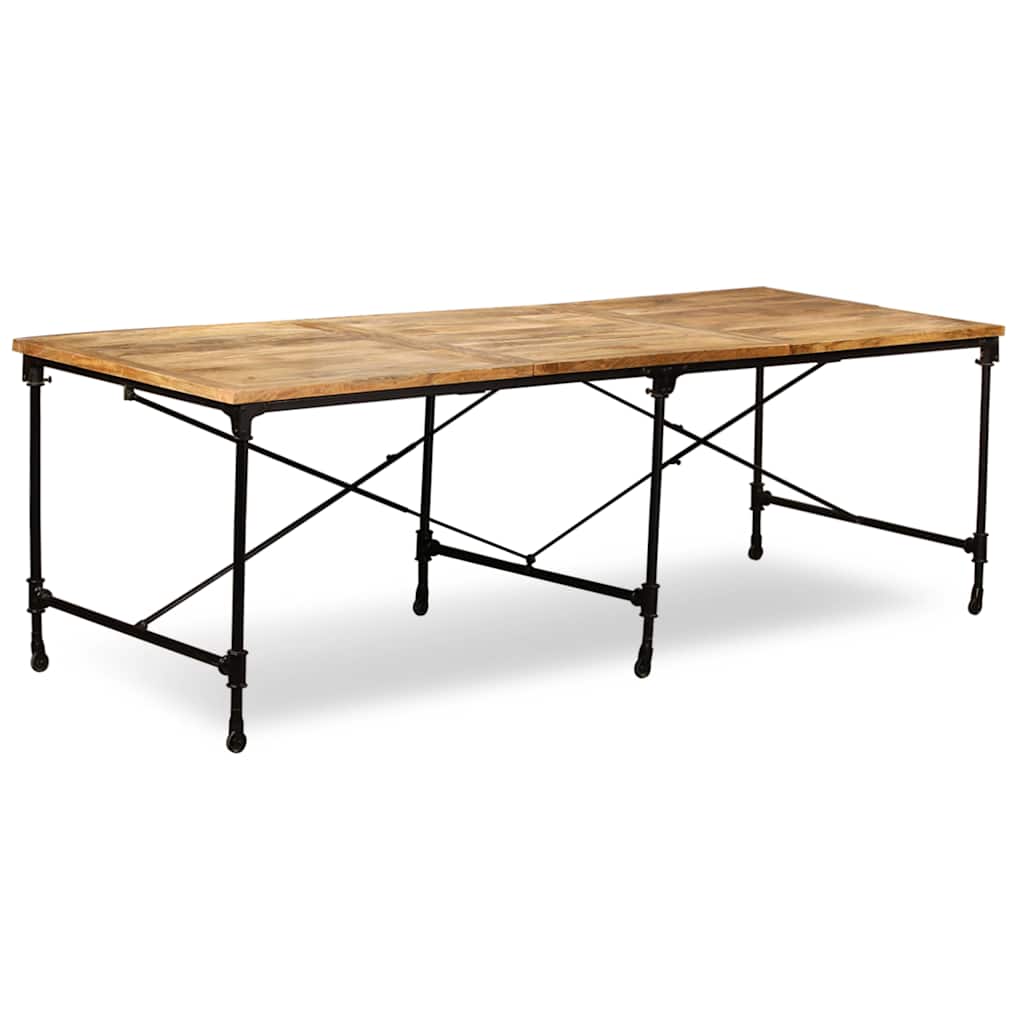 Dining Table Solid Mango Wood 180 Cm dark brown multicolour light brown